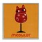 Stupell Industries Meowlot Cat Merlot Framed Giclee Design by Carrie Cantwell